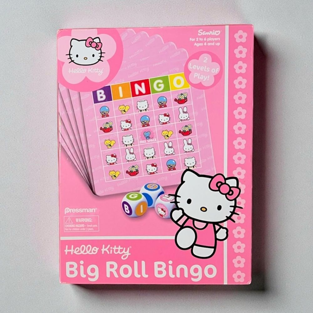 2008 Sanrio Hello Kitty Big Roll Bingo Collectible Kawaii Board Game